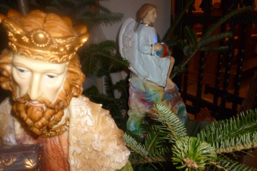 Wystrój na Boże Narodzenie 2017, Strzyganiec, Kościół Podwyższenia Krzyża Świętego na Strzygańcu